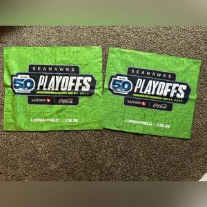 Seahawks Playoffs Green Towels set of 2